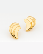Luna Layered Sculptural Gold Earrings