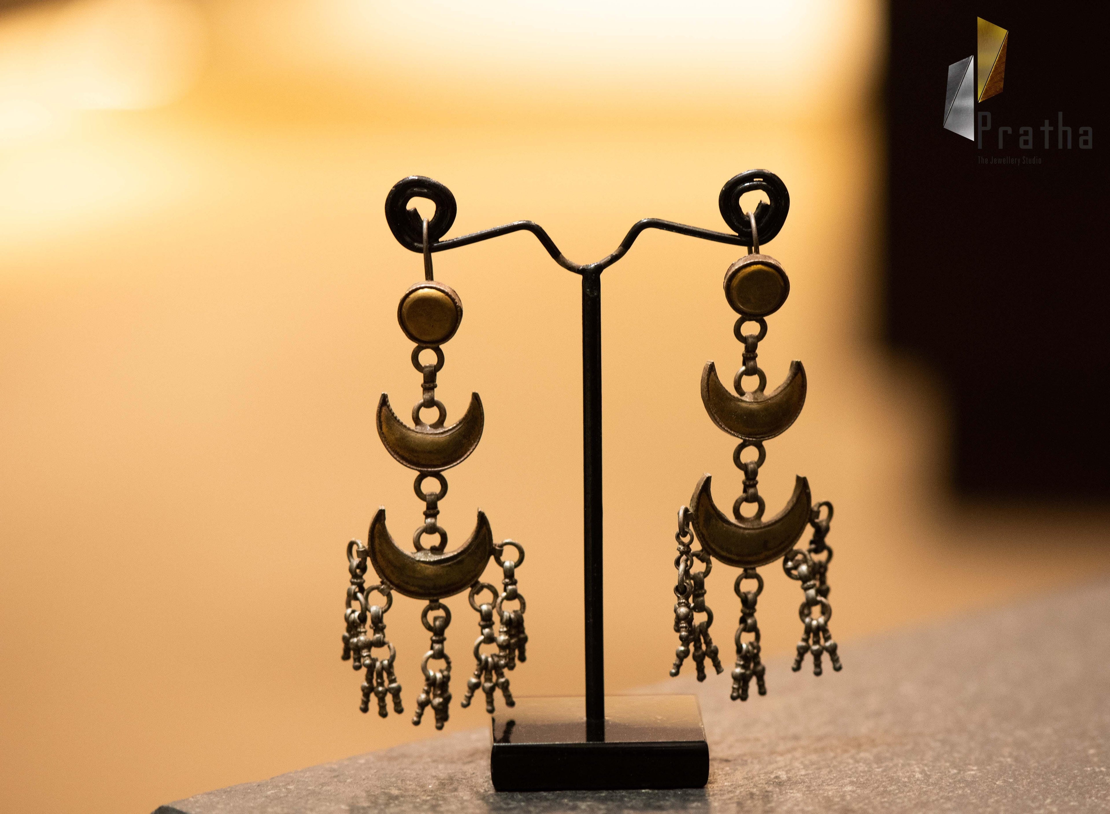 Antique Crescent Moon Earrings