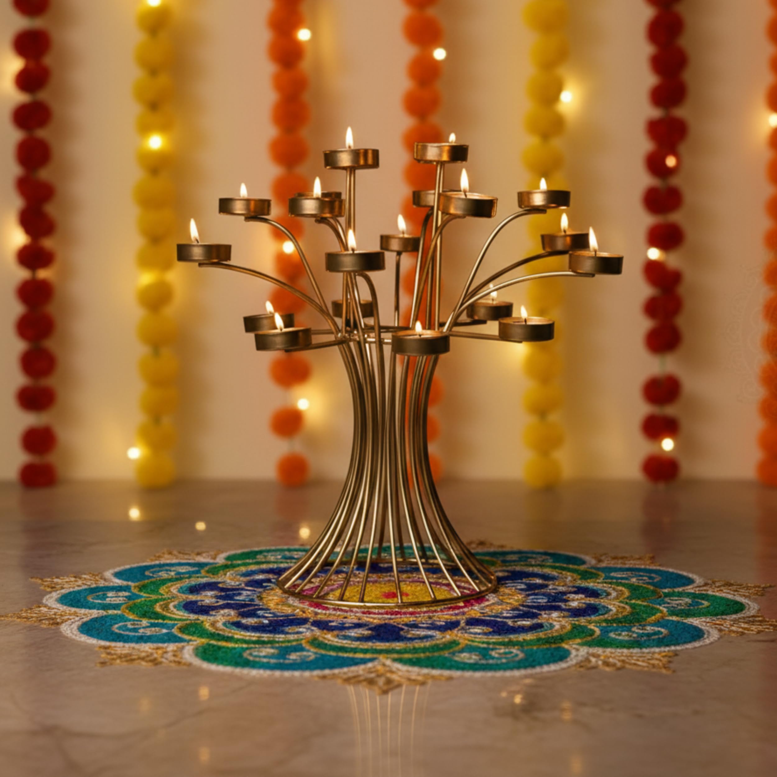 CraftVatika Tealight Candle Holder,Gift Items, Diyas for Home Decor Candle Holder - Diwali Decoration Item Candle Holders - Ideal for Home Decor, Premium Diwali Gift Items