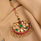 Colourful Kundan Maang Tikka