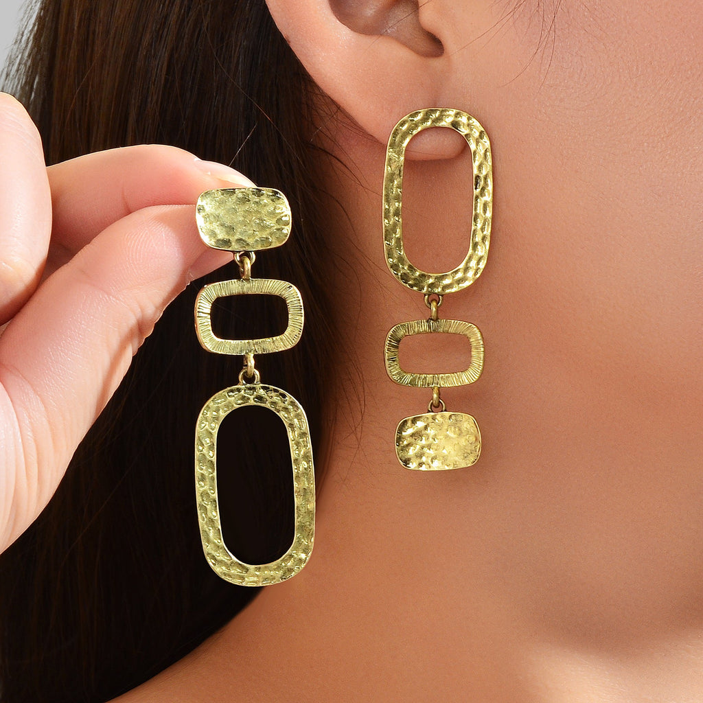 1 pair Basics Square Geometric Pendant Dangle Earrings Daily Officework Business Jewelry Accessories