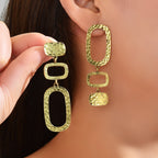 1 pair Basics Square Geometric Pendant Dangle Earrings Daily Officework Business Jewelry Accessories