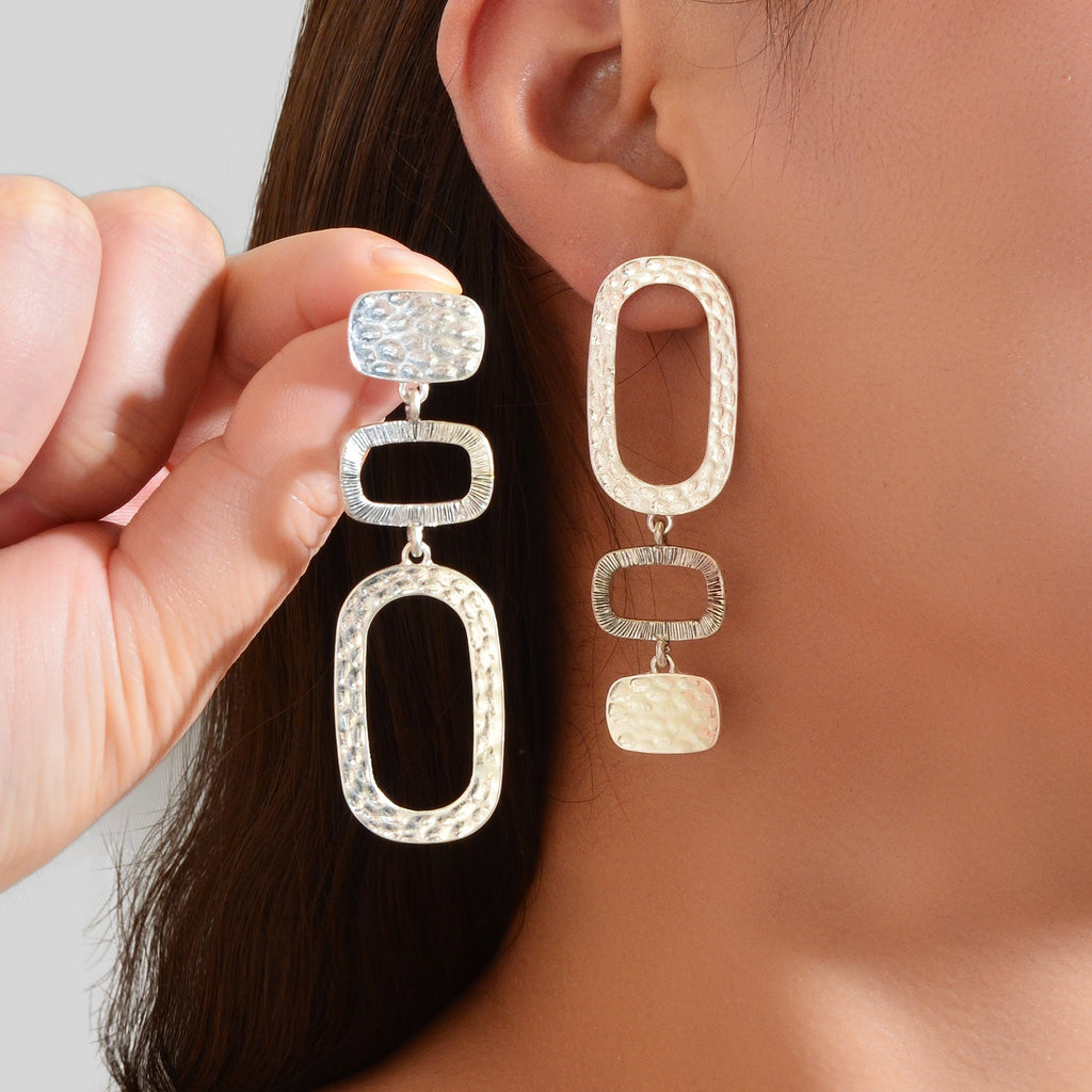 1 pair Basics Square Geometric Pendant Dangle Earrings Daily Officework Business Jewelry Accessories