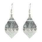 American Tribal Ethnic Antique Craved Geometric Parrtern Water Drop Earrings