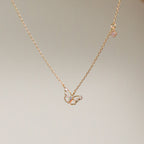 Butterfly cubic drop necklace