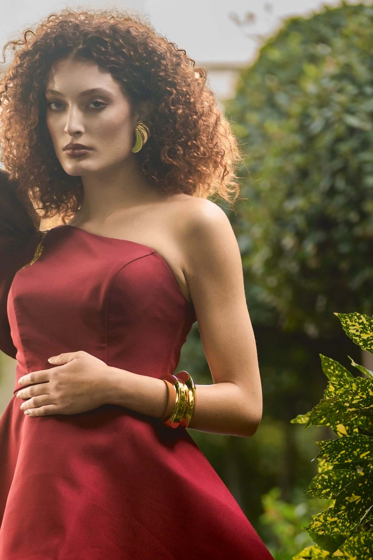 Luna Layered Sculptural Gold Earrings