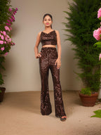 Sequins Spaghetti Neck Co-Ord Set by Shreekama