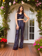 Sequins Spaghetti Neck Co-Ord Set by Shreekama