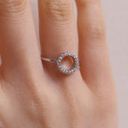 Adjustable Circle Sparkle Ring