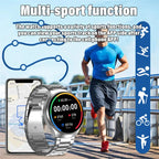 Bluetooth Smartwatch Men HD Sports Fitness (Silver)