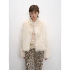 "Healing Eros" casual stand-up collar short Tuscan sheepskin fur coat winter