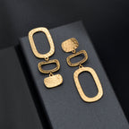1 pair Basics Square Geometric Pendant Dangle Earrings Daily Officework Business Jewelry Accessories