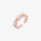 Bold cubic pearl ring