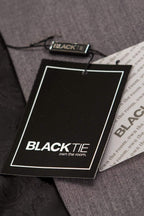 "Sebastian" Grey Pindot Tuxedo Jacket Shawl (Separates)