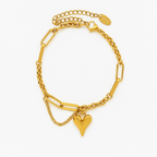 Anti-Tarnish Gold Heart Charm Bracelet -Dainty & Durable Love Jewelry